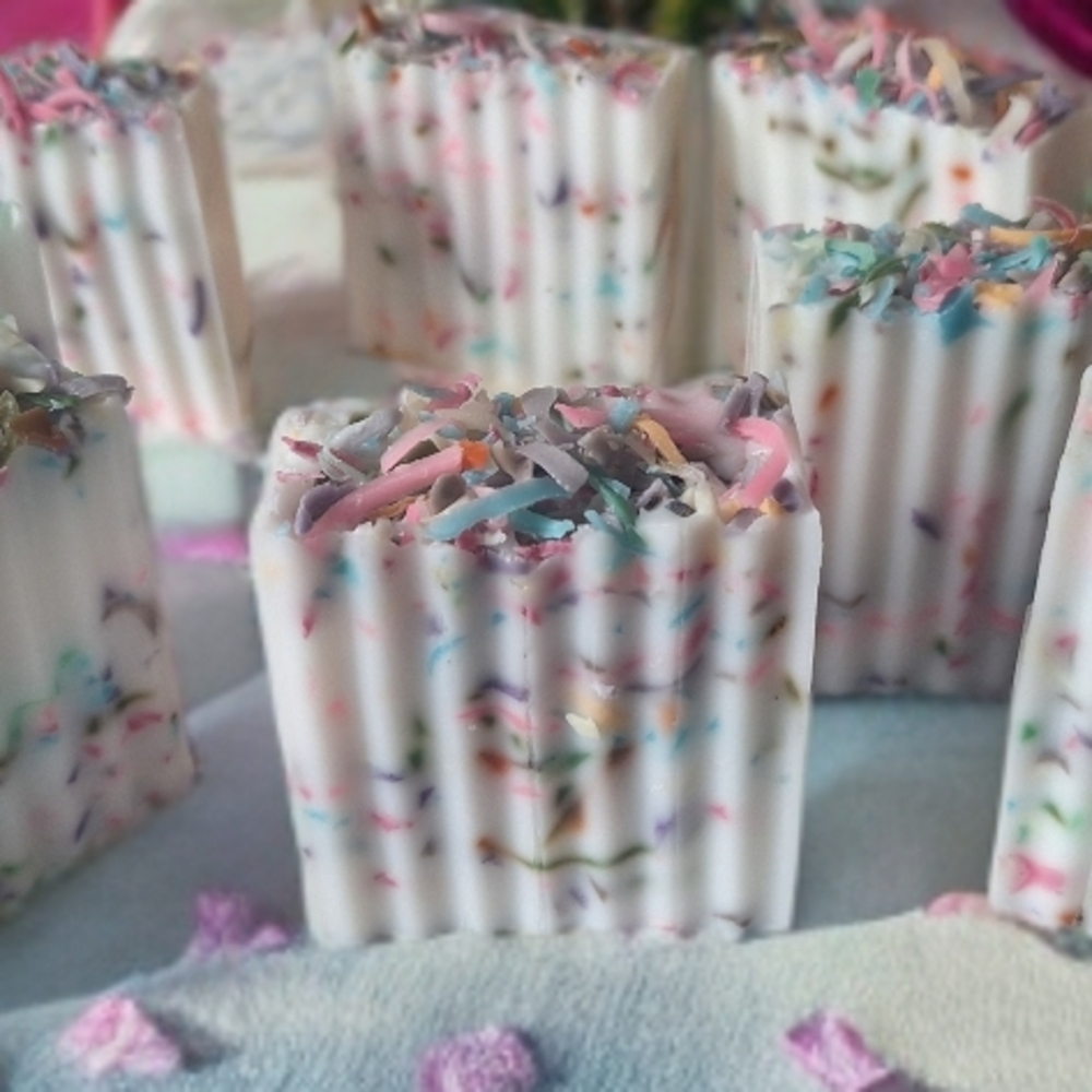 Colorful Artisan Soap Bar Berry Vanilla Scented